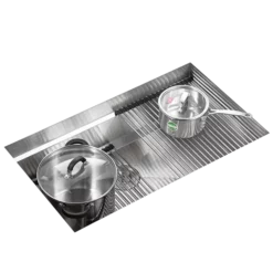 Pearl® Stainless Kitchen Sinks CUVI - PRO - 16 Gauge Single Bowl Stainless Steel Kitchen Sink System