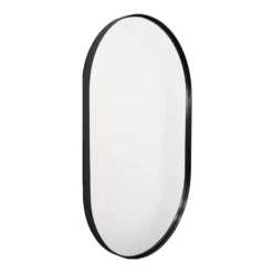 PEARL Canada Eden Oval Decorative Mirror Matte Black Decorative Mirrors