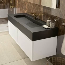 COSENTINO COSENTINO INTEGRATED VANITIES Reflection 490 Single Bowl One-piece Vanity Sink