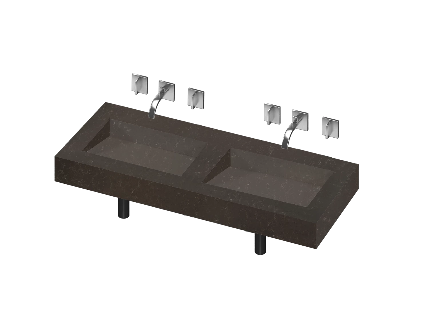 COSENTINO Armony 2 Double Bowl One-piece Vanity Sink COSENTINO INTEGRATED VANITIES 8 COSENTINO Armony 2 Double Bowl One-piece Vanity Sink COSENTINO INTEGRATED VANITIES