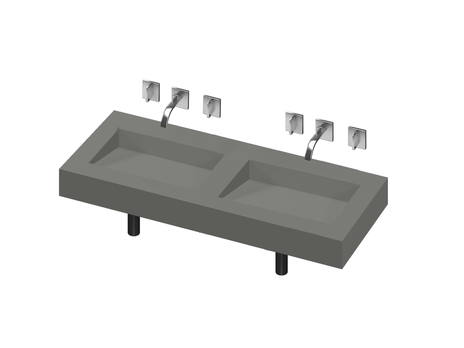 COSENTINO Armony 2 Double Bowl One-piece Vanity Sink COSENTINO INTEGRATED VANITIES 9 COSENTINO Armony 2 Double Bowl One-piece Vanity Sink COSENTINO INTEGRATED VANITIES