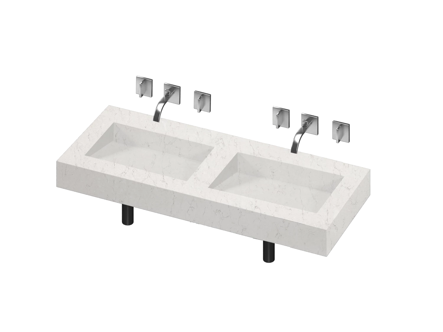 COSENTINO Armony 2 Double Bowl One-piece Vanity Sink COSENTINO INTEGRATED VANITIES 3 COSENTINO Armony 2 Double Bowl One-piece Vanity Sink COSENTINO INTEGRATED VANITIES