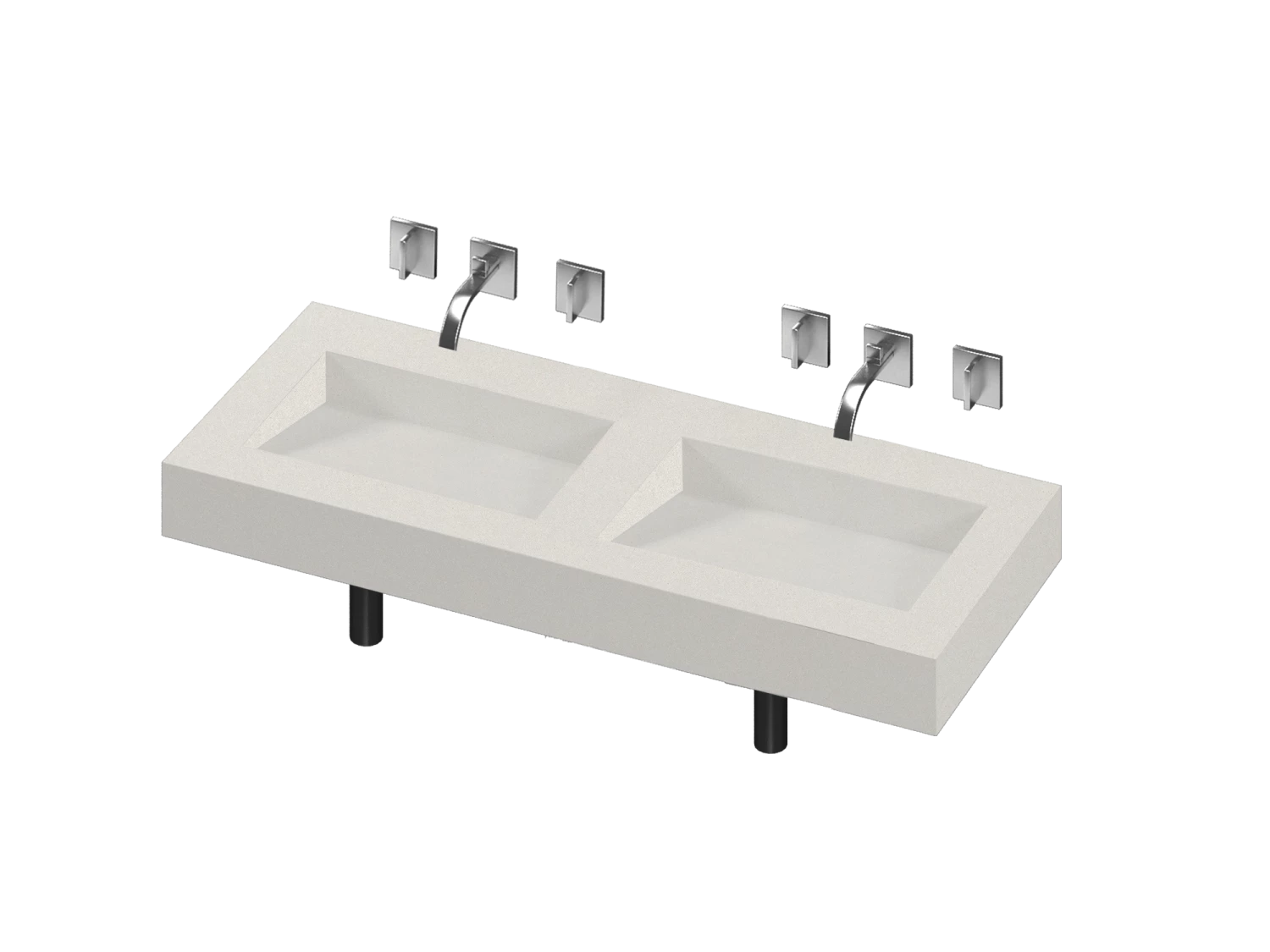 COSENTINO Armony 2 Double Bowl One-piece Vanity Sink COSENTINO INTEGRATED VANITIES 5 COSENTINO Armony 2 Double Bowl One-piece Vanity Sink COSENTINO INTEGRATED VANITIES