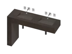 COSENTINO COSENTINO INTEGRATED VANITIES Balance 2 Double Bowl One-piece Vanity Sink 22 COSENTINO COSENTINO INTEGRATED VANITIES Balance 2 Double Bowl One-piece Vanity Sink