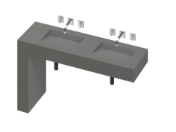 COSENTINO COSENTINO INTEGRATED VANITIES Balance 2 Double Bowl One-piece Vanity Sink 23 COSENTINO COSENTINO INTEGRATED VANITIES Balance 2 Double Bowl One-piece Vanity Sink