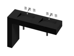 COSENTINO COSENTINO INTEGRATED VANITIES Balance 2 Double Bowl One-piece Vanity Sink