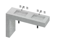 COSENTINO COSENTINO INTEGRATED VANITIES Balance 2 Double Bowl One-piece Vanity Sink 30 COSENTINO COSENTINO INTEGRATED VANITIES Balance 2 Double Bowl One-piece Vanity Sink