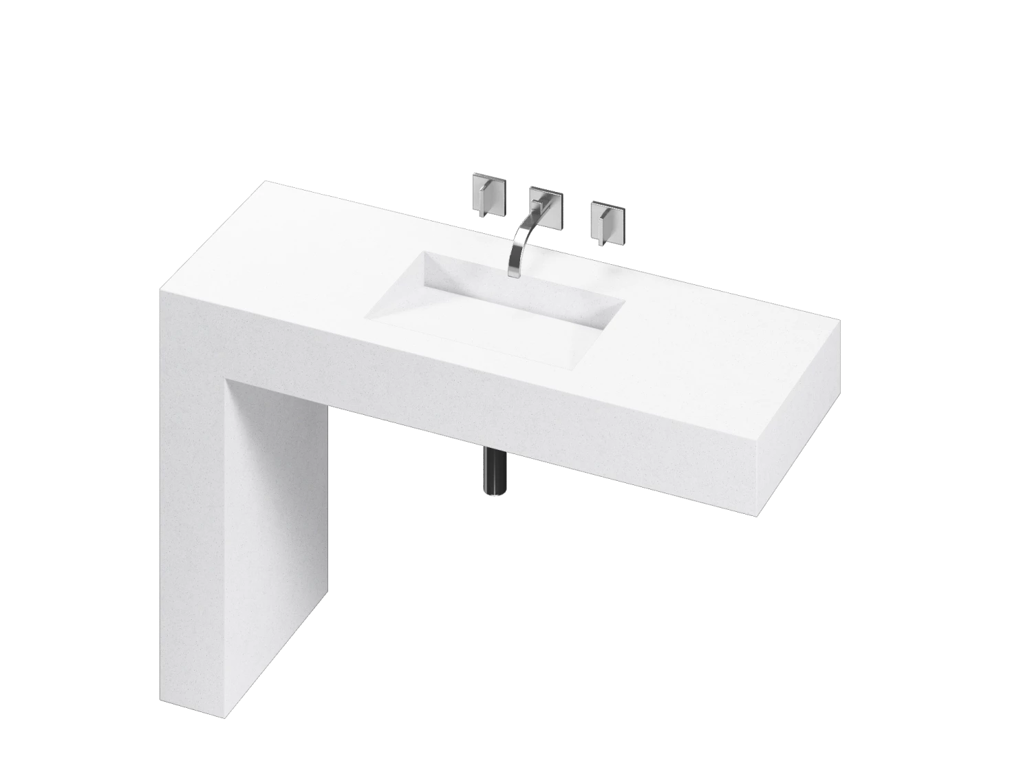 COSENTINO COSENTINO INTEGRATED VANITIES Balance 1 Single Bowl One-piece Vanity Sink 7 COSENTINO COSENTINO INTEGRATED VANITIES Balance 1 Single Bowl One-piece Vanity Sink