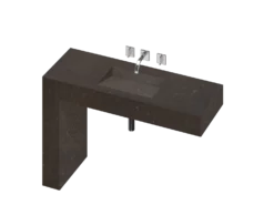 COSENTINO COSENTINO INTEGRATED VANITIES Balance 1 Single Bowl One-piece Vanity Sink 24 COSENTINO COSENTINO INTEGRATED VANITIES Balance 1 Single Bowl One-piece Vanity Sink