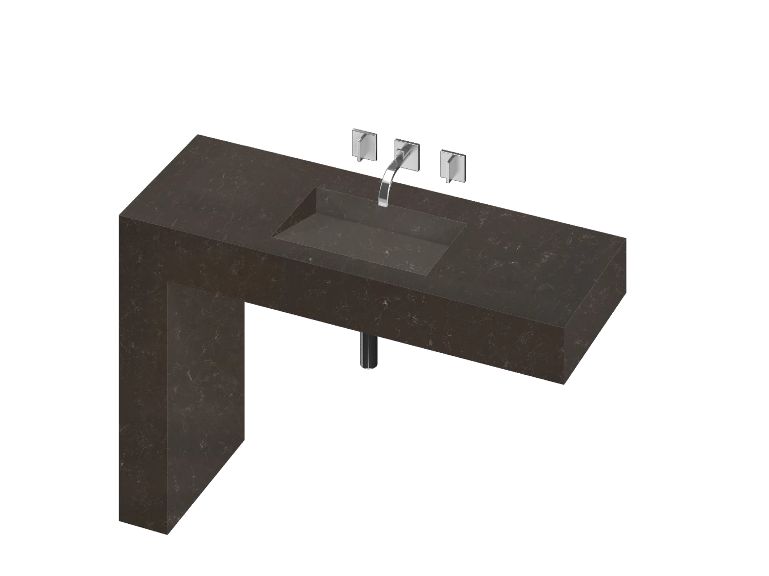 COSENTINO COSENTINO INTEGRATED VANITIES Balance 1 Single Bowl One-piece Vanity Sink 8 COSENTINO COSENTINO INTEGRATED VANITIES Balance 1 Single Bowl One-piece Vanity Sink