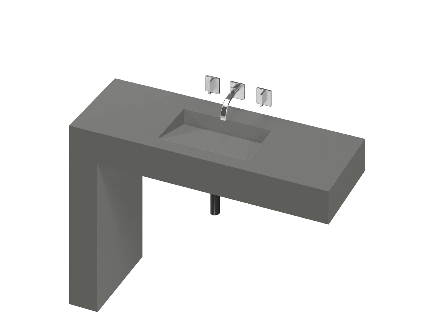 COSENTINO COSENTINO INTEGRATED VANITIES Balance 1 Single Bowl One-piece Vanity Sink 9 COSENTINO COSENTINO INTEGRATED VANITIES Balance 1 Single Bowl One-piece Vanity Sink
