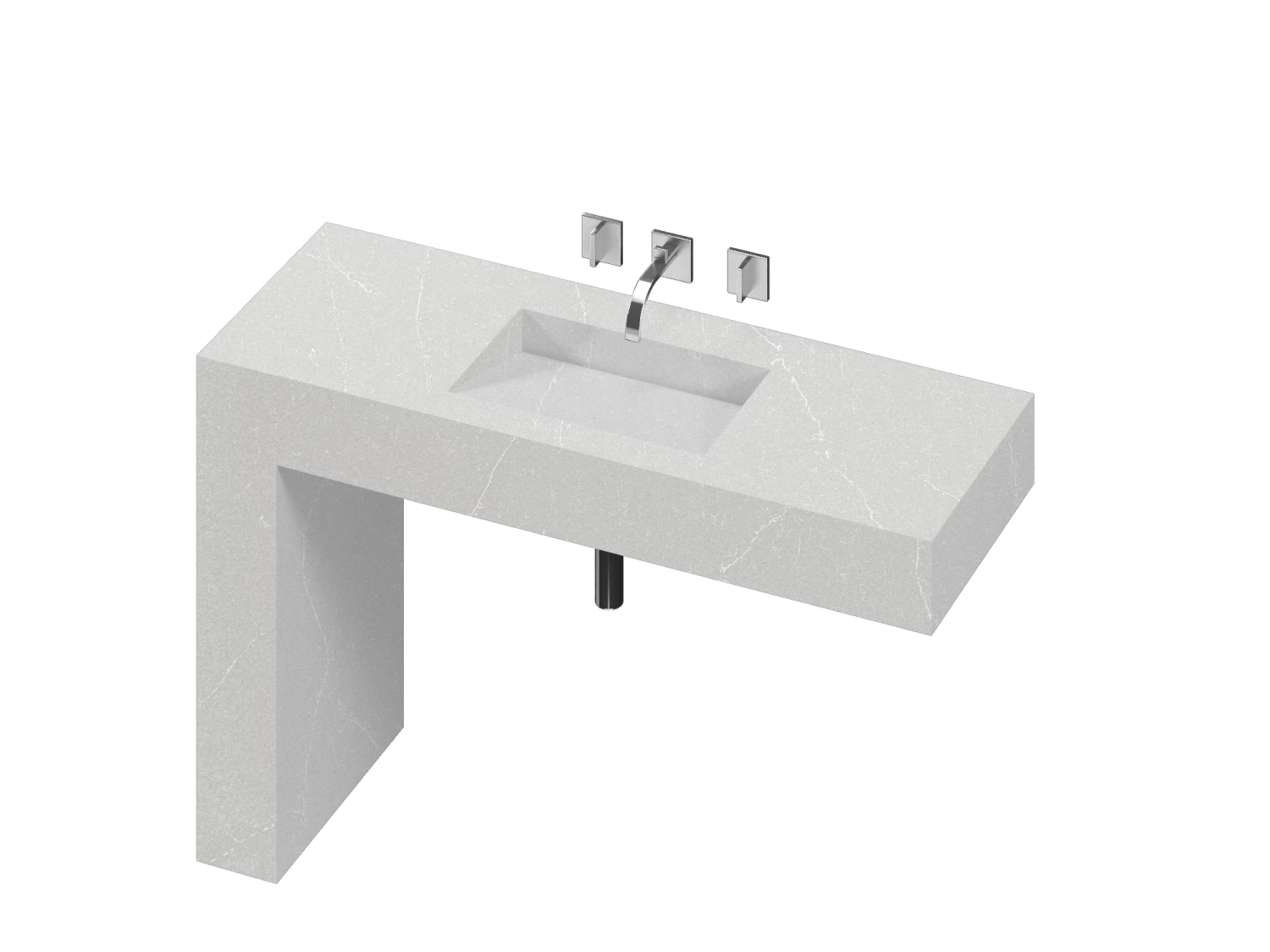 COSENTINO COSENTINO INTEGRATED VANITIES Balance 1 Single Bowl One-piece Vanity Sink 10 COSENTINO COSENTINO INTEGRATED VANITIES Balance 1 Single Bowl One-piece Vanity Sink