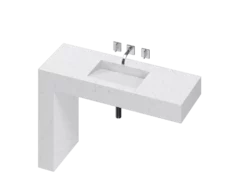 COSENTINO COSENTINO INTEGRATED VANITIES Balance 1 Single Bowl One-piece Vanity Sink 30 COSENTINO COSENTINO INTEGRATED VANITIES Balance 1 Single Bowl One-piece Vanity Sink