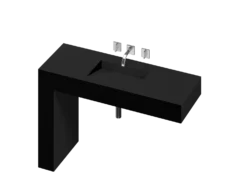 COSENTINO COSENTINO INTEGRATED VANITIES Balance 1 Single Bowl One-piece Vanity Sink