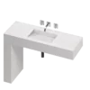 COSENTINO COSENTINO INTEGRATED VANITIES Balance 1 Single Bowl One-piece Vanity Sink