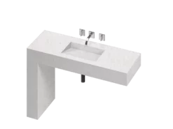 COSENTINO COSENTINO INTEGRATED VANITIES Balance 1 Single Bowl One-piece Vanity Sink