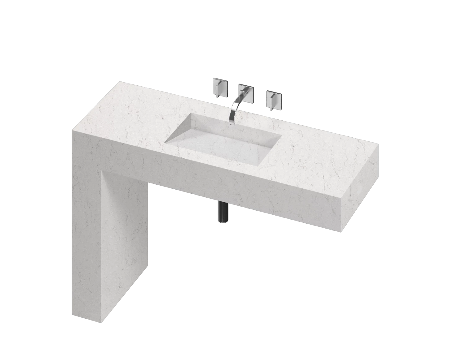 COSENTINO COSENTINO INTEGRATED VANITIES Balance 1 Single Bowl One-piece Vanity Sink 3 COSENTINO COSENTINO INTEGRATED VANITIES Balance 1 Single Bowl One-piece Vanity Sink