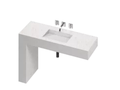 COSENTINO COSENTINO INTEGRATED VANITIES Balance 1 Single Bowl One-piece Vanity Sink 33 COSENTINO COSENTINO INTEGRATED VANITIES Balance 1 Single Bowl One-piece Vanity Sink