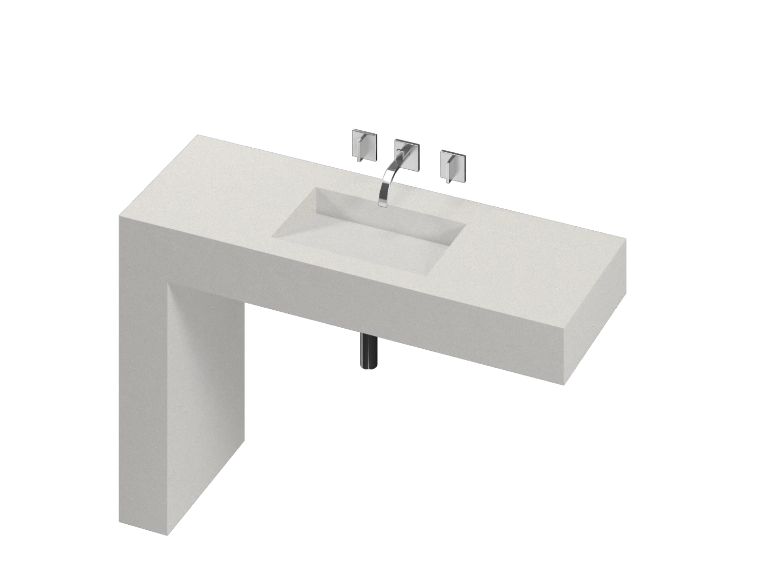 COSENTINO COSENTINO INTEGRATED VANITIES Balance 1 Single Bowl One-piece Vanity Sink 5 COSENTINO COSENTINO INTEGRATED VANITIES Balance 1 Single Bowl One-piece Vanity Sink