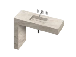 COSENTINO Equilibrium 1 Single Bowl One-piece Vanity Sink COSENTINO INTEGRATED VANITIES