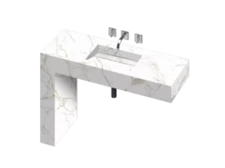 COSENTINO Equilibrium 1 Single Bowl One-piece Vanity Sink COSENTINO INTEGRATED VANITIES