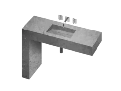 COSENTINO Equilibrium 1 Single Bowl One-piece Vanity Sink COSENTINO INTEGRATED VANITIES
