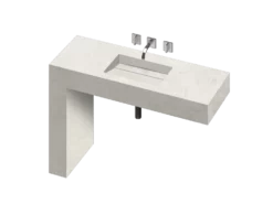 COSENTINO Equilibrium 1 Single Bowl One-piece Vanity Sink COSENTINO INTEGRATED VANITIES