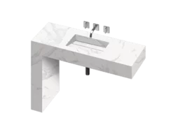 COSENTINO Equilibrium 1 Single Bowl One-piece Vanity Sink COSENTINO INTEGRATED VANITIES