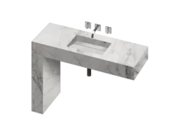 COSENTINO Equilibrium 1 Single Bowl One-piece Vanity Sink COSENTINO INTEGRATED VANITIES