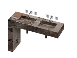 COSENTINO Equilibrium 2 Double Bowl One-piece Vanity Sink 39 COSENTINO Equilibrium 2 Double Bowl One-piece Vanity Sink