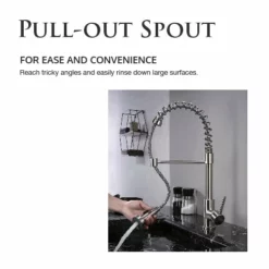 Pearl® SPRING SPOUT III Brushed Nickel Kitchen Faucet