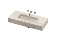 COSENTINO COSENTINO INTEGRATED VANITIES Reflection 490 Single Bowl One-piece Vanity Sink