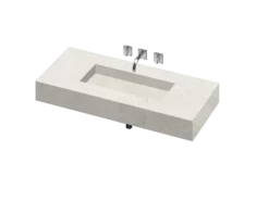 COSENTINO COSENTINO INTEGRATED VANITIES Silence 490 Single Bowl One-piece Vanity Sink