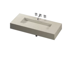 COSENTINO COSENTINO INTEGRATED VANITIES Reflection 490 Single Bowl One-piece Vanity Sink