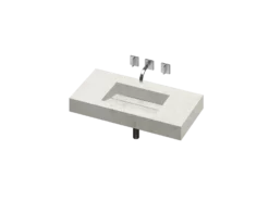 COSENTINO COSENTINO INTEGRATED VANITIES Simplicity 1 Single Bowl One-piece Vanity Sink